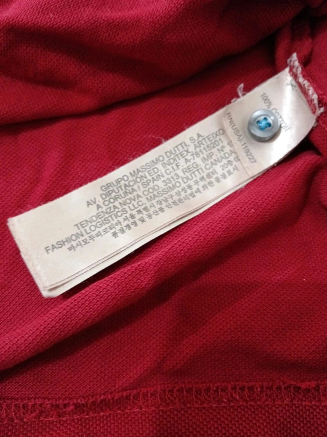 Polo Massimo dutti rojo talla L modelo 707 color 641 – photo 5